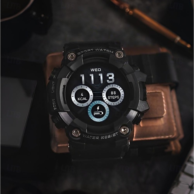 YearPeak Fitness Smartwatch - Bluetooth Running Watch with Pedometer, Sleep Tracker, Waterproof