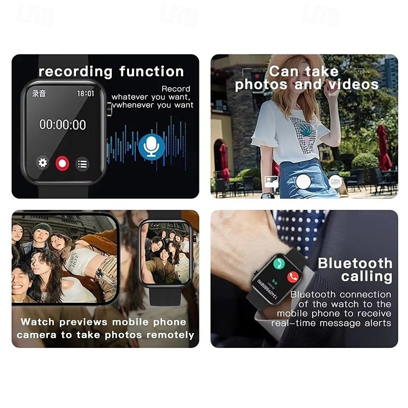YearPeak Smartwatch – Bluetooth Smart Watch Local Music Player