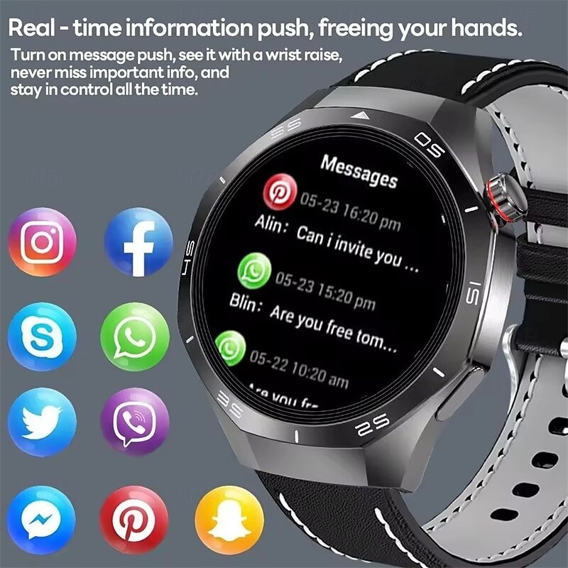 YearPeak Smartwatch - 1.53" AMOLED, Health Tracker, Bluetooth Call, Waterproof