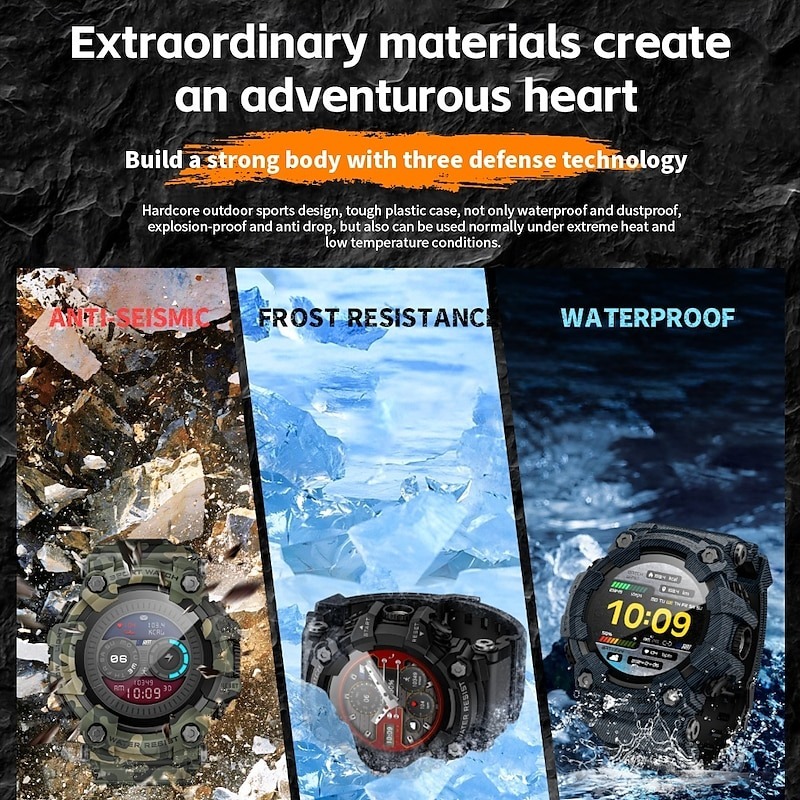 YearPeak Fitness Smartwatch - Bluetooth Running Watch with Pedometer, Sleep Tracker, Waterproof