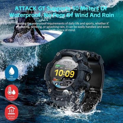 YearPeak Fitness Smartwatch - Bluetooth Running Watch with Pedometer, Sleep Tracker,  Waterproof