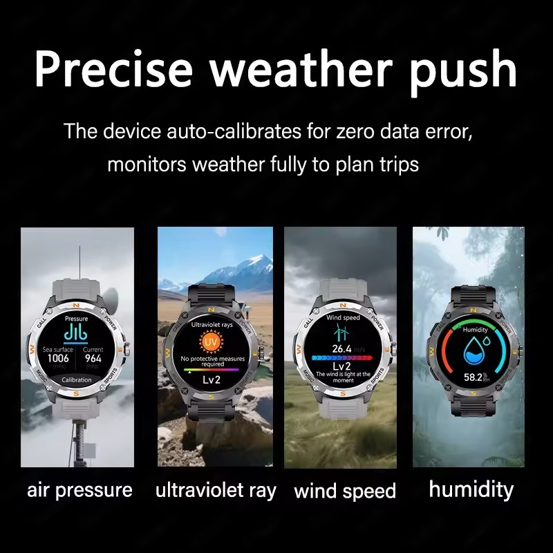YearPeak - Smartwatch  Fitness Tracker, masculine smart watches