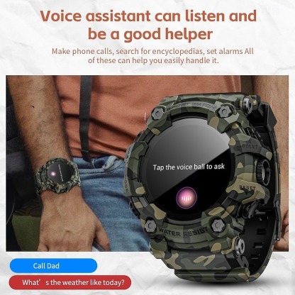 YearPeak Fitness Smartwatch - Bluetooth Running Watch with Pedometer, Sleep Tracker,  Waterproof