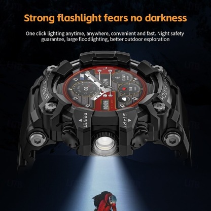 YearPeak Fitness Smartwatch - Bluetooth Running Watch with Pedometer, Sleep Tracker,  Waterproof