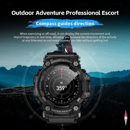 YearPeak Fitness Smartwatch - Bluetooth Running Watch with Pedometer, Sleep Tracker,  Waterproof
