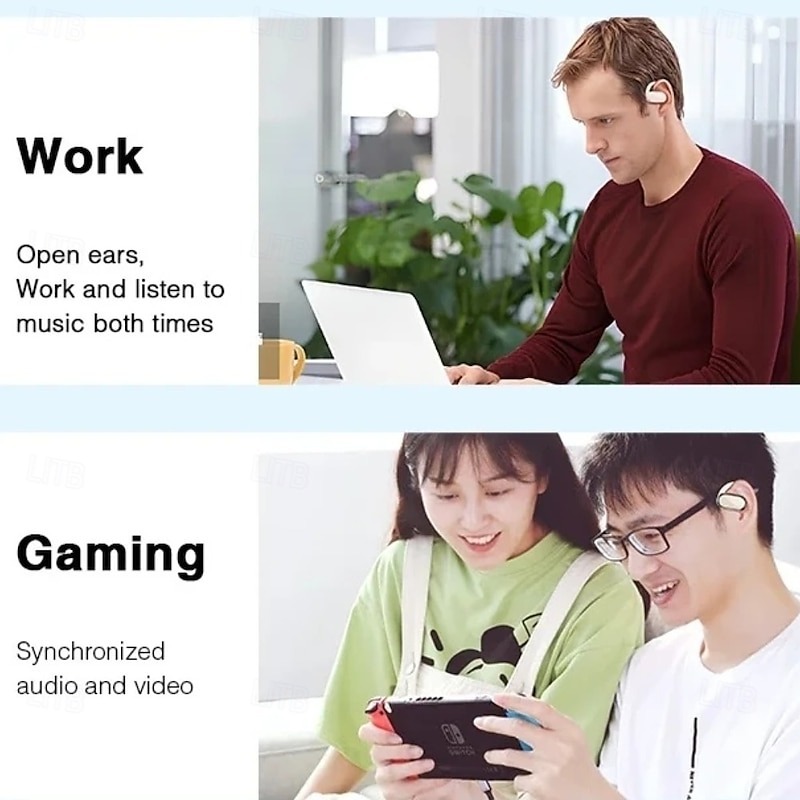 YearPeak Wireless Sports Earbuds - Bluetooth 5.1, ANC, Waterproof, Ear Hook for iOS Android