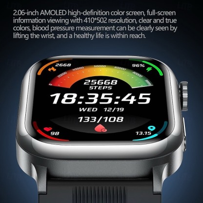 YearPeak Elderly Smartwatch – ECG, Blood Oxygen, Fall Alert, Big Screen for Seniors