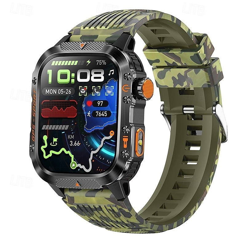 YearPeak - GPS Smart Watch - Imosi 2.01 Ultra HD, Built-in GPS, Compass, Call, 540mAh, 3ATM Waterproof