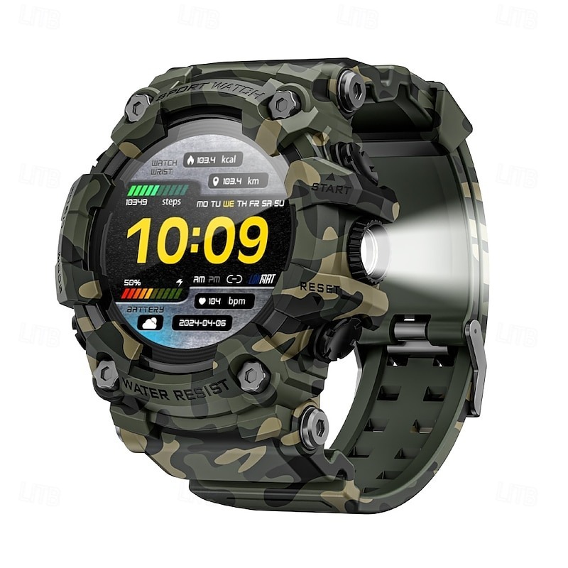 YearPeak Fitness Smartwatch - Bluetooth Running Watch with Pedometer, Sleep Tracker, Waterproof