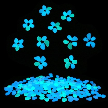 YearPeak Glow in The Dark Pebbles - 1000PCS Blue Luminous Garden Stones