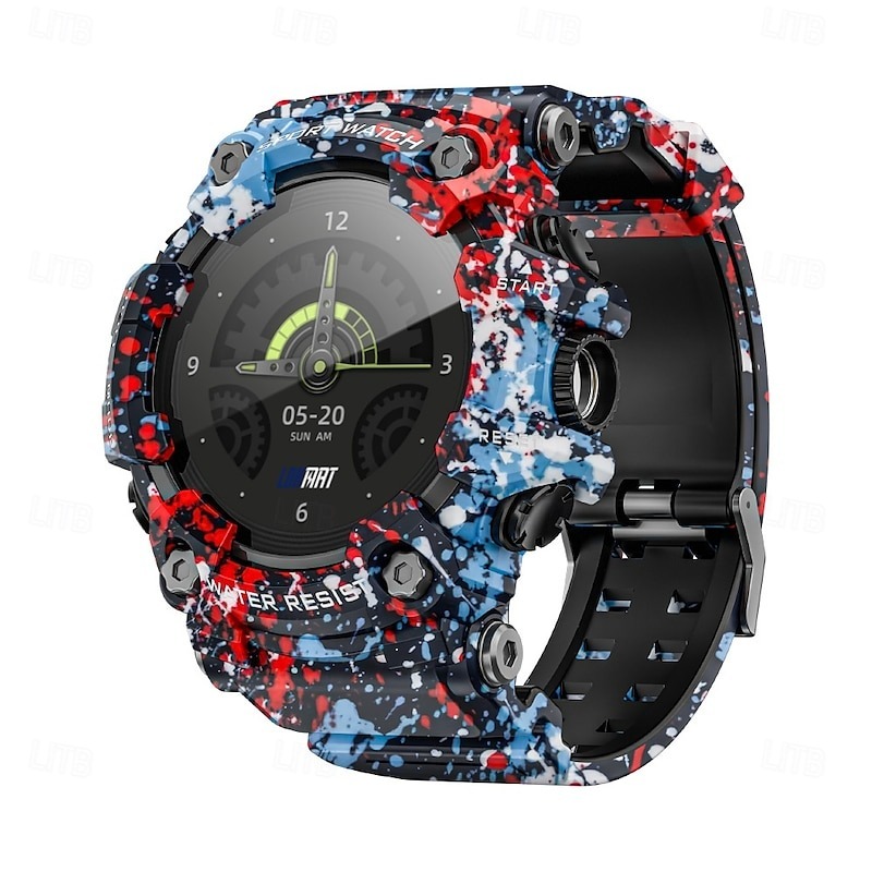 YearPeak Fitness Smartwatch - Bluetooth Running Watch with Pedometer, Sleep Tracker, Waterproof