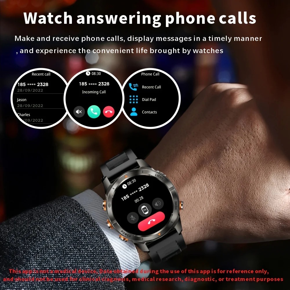 YearPeak KT80 Smartwatch: 1.46" AMOLED, Bluetooth Calls, IP68