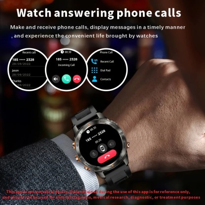 YearPeak KT80 Smartwatch: 1.46" AMOLED, Bluetooth Calls, IP68