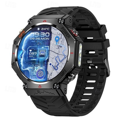YearPeak Smartwatch with ChatGPT AI – 5ATM Waterproof, GPS, Dual-Band GNSS, Military-Grade 