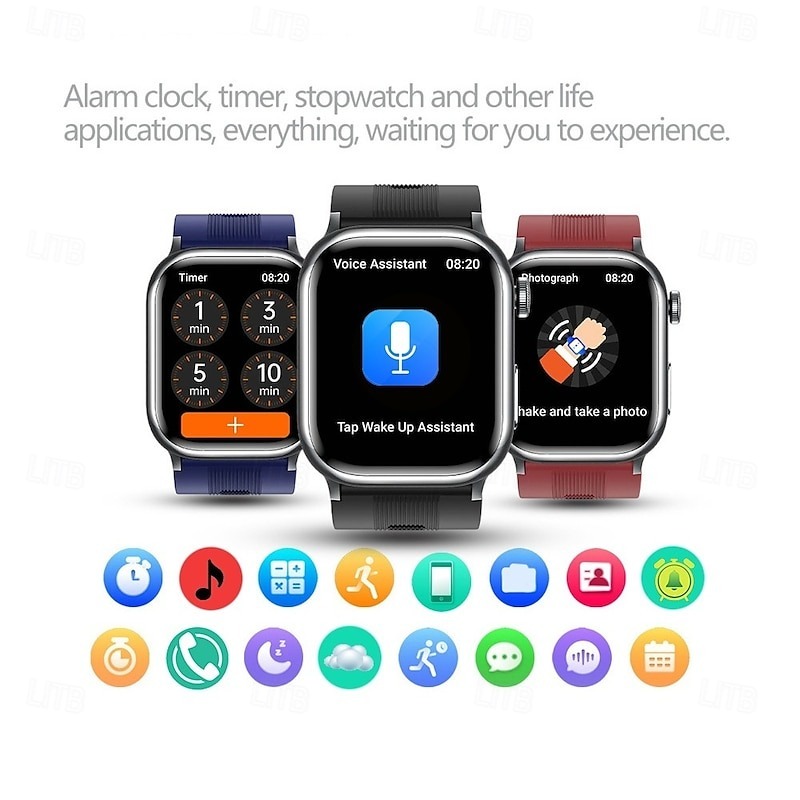 YearPeak Elderly Smartwatch – ECG, Blood Oxygen, Fall Alert, Big Screen for Seniors