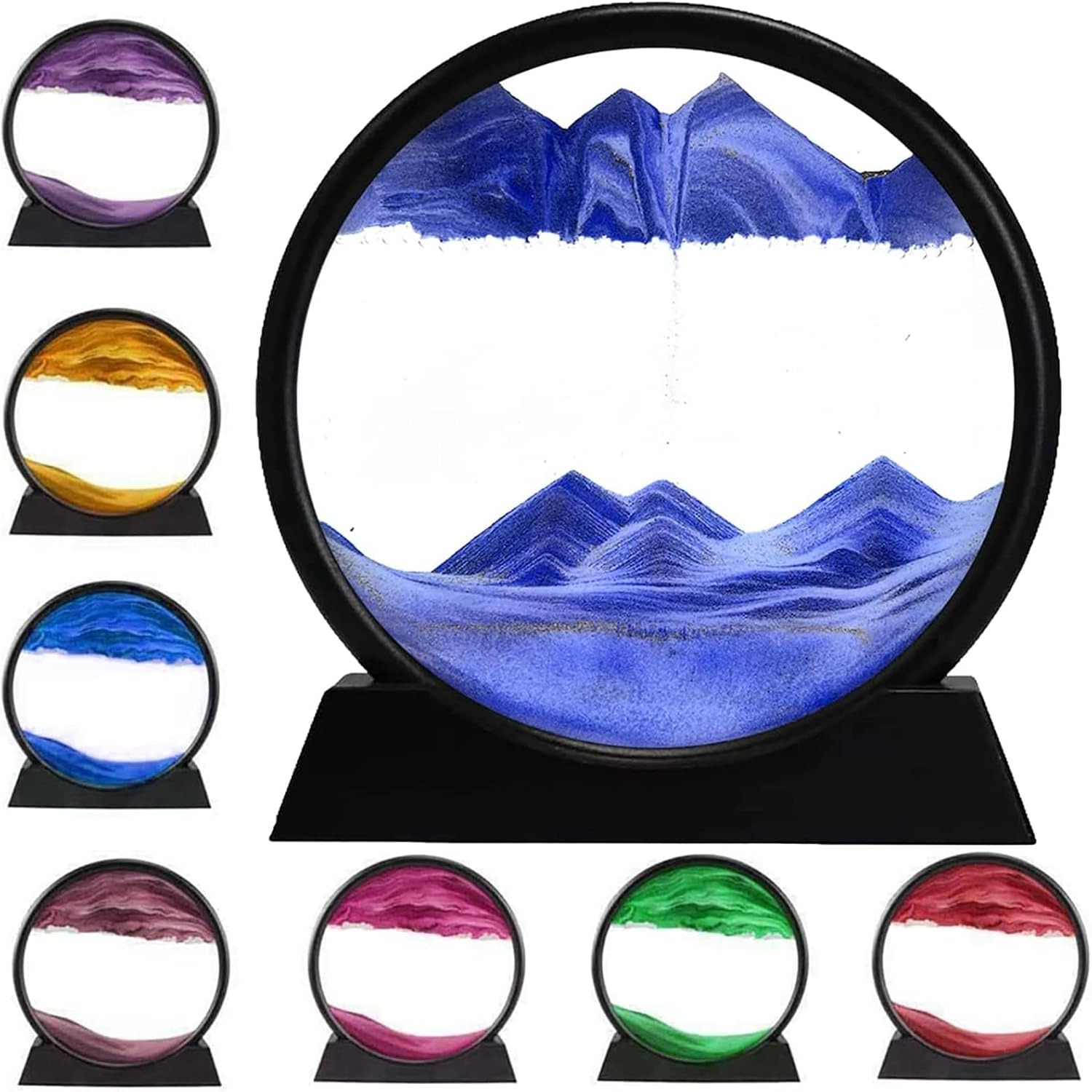 YearPeak Moving Sand Art Frame - Rotating 3D Deep Sea Sandscape Decor