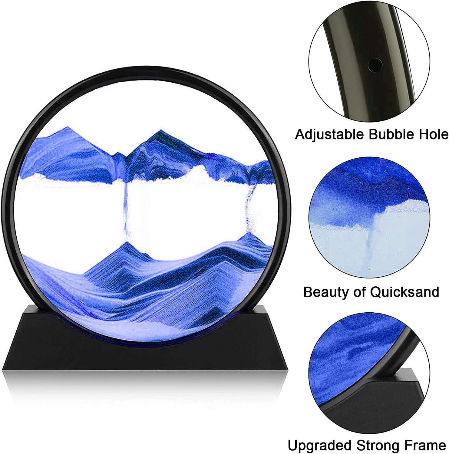 YearPeak Moving Sand Art Frame - Rotating 3D Deep Sea Sandscape Decor