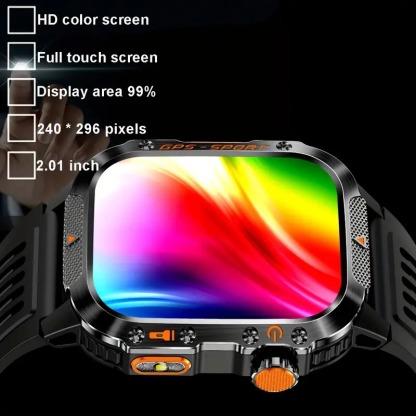 YearPeak - GPS Smart Watch - Imosi 2.01 Ultra HD, Built-in GPS, Compass, Call, 540mAh, 3ATM Waterproof