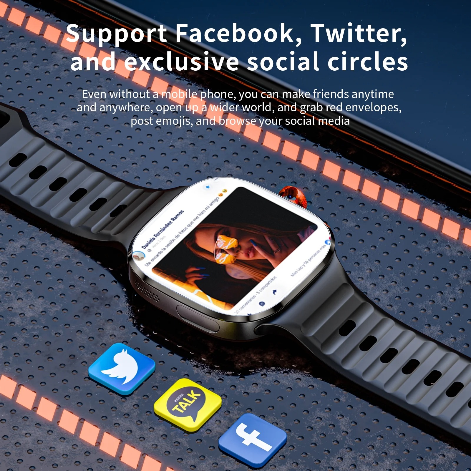 YearPeak 4G Fitness Watch – GPS, LTE Calls & Activity Tracker