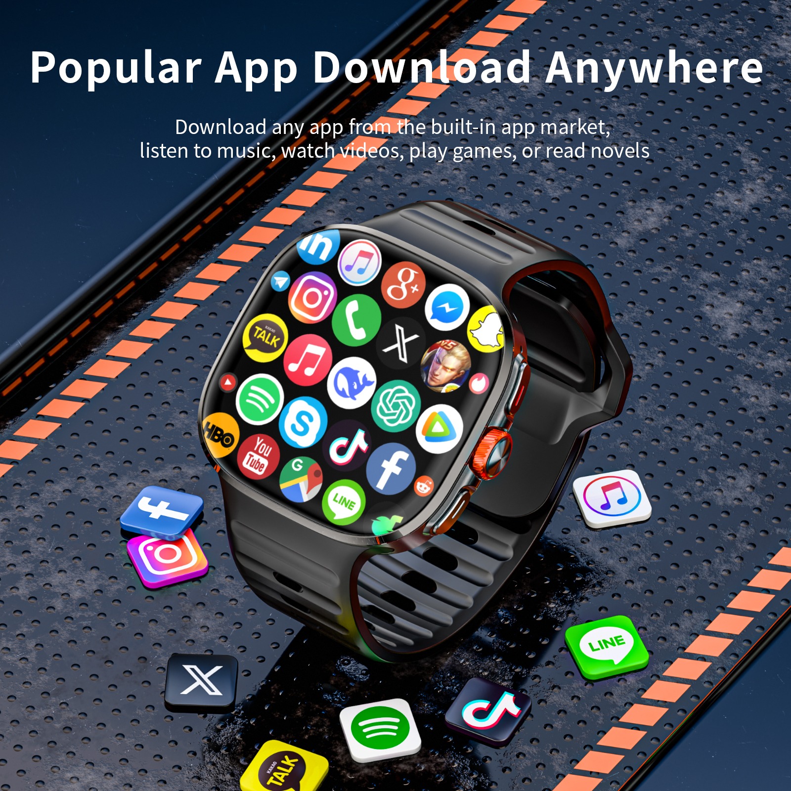 YearPeak 4G Fitness Watch – GPS, LTE Calls & Activity Tracker