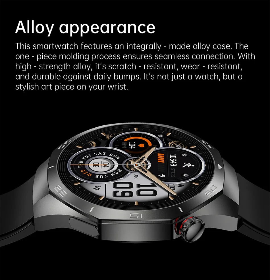 YearPeak Smartwatch - 1.53" AMOLED, Health Tracker, Bluetooth Call, Waterproof