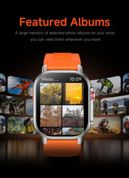 YearPeak 2.01" Smart Watch - Fitness Tracker with GPS, Waterproof, Long Battery