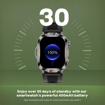 YearPeak Smartwatch 2.01" Fitness Tracker Bluetooth Call IP68 Waterproof