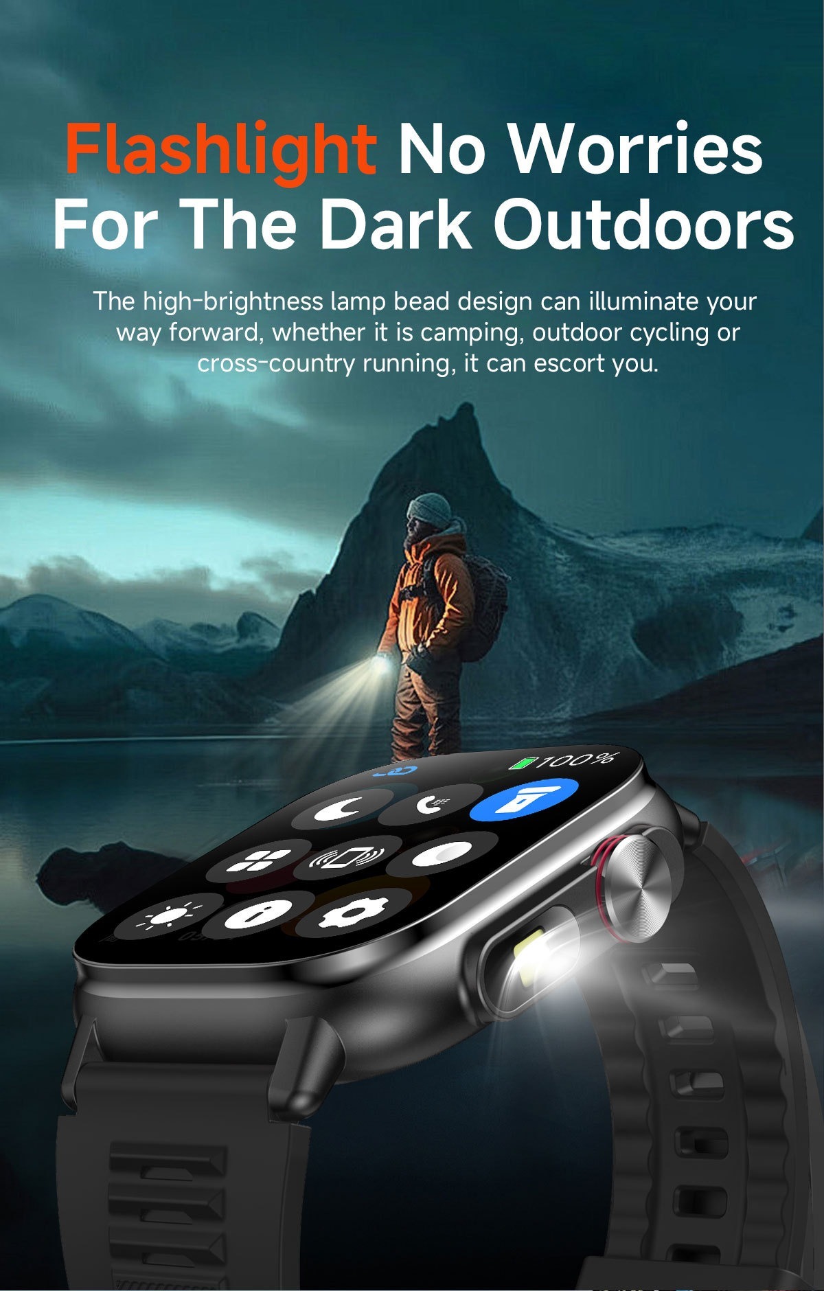YearPeak 2.01" Smart Watch - Fitness Tracker with GPS, Waterproof, Long Battery