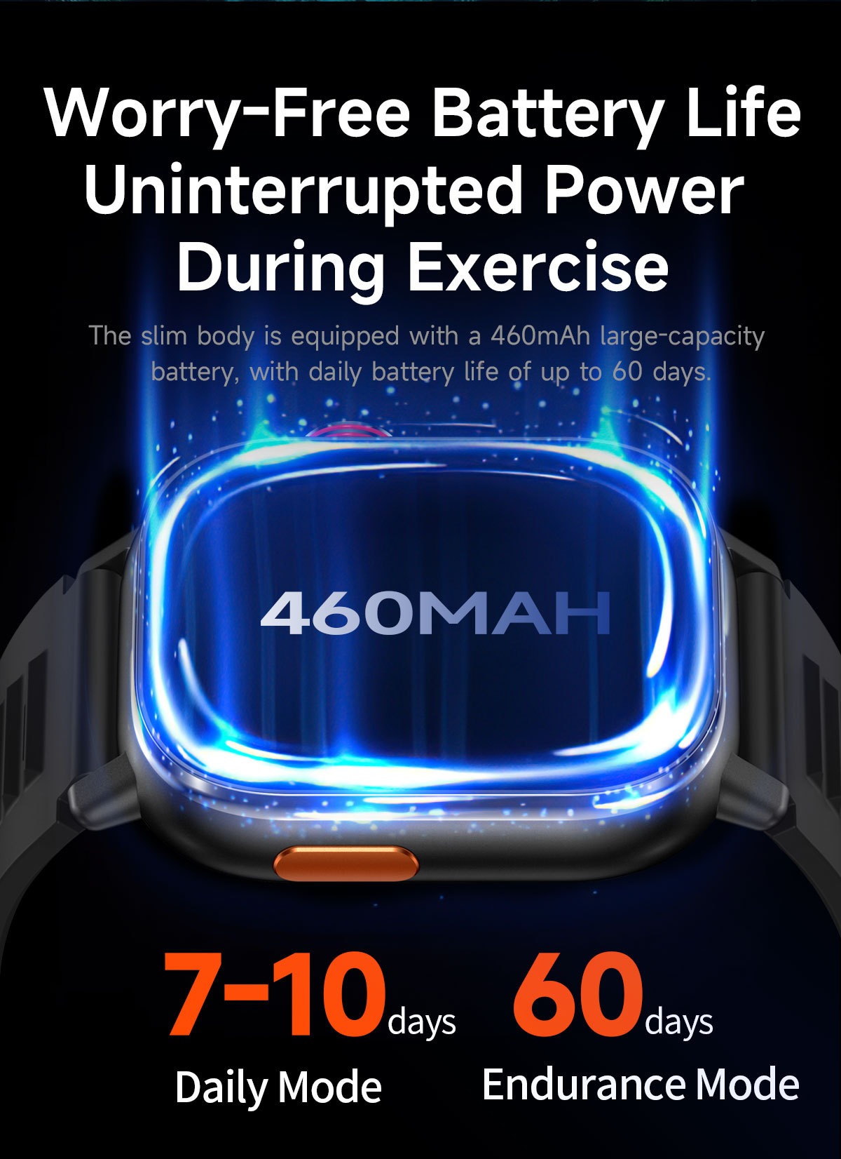 YearPeak 2.01" Smart Watch - Fitness Tracker with GPS, Waterproof, Long Battery
