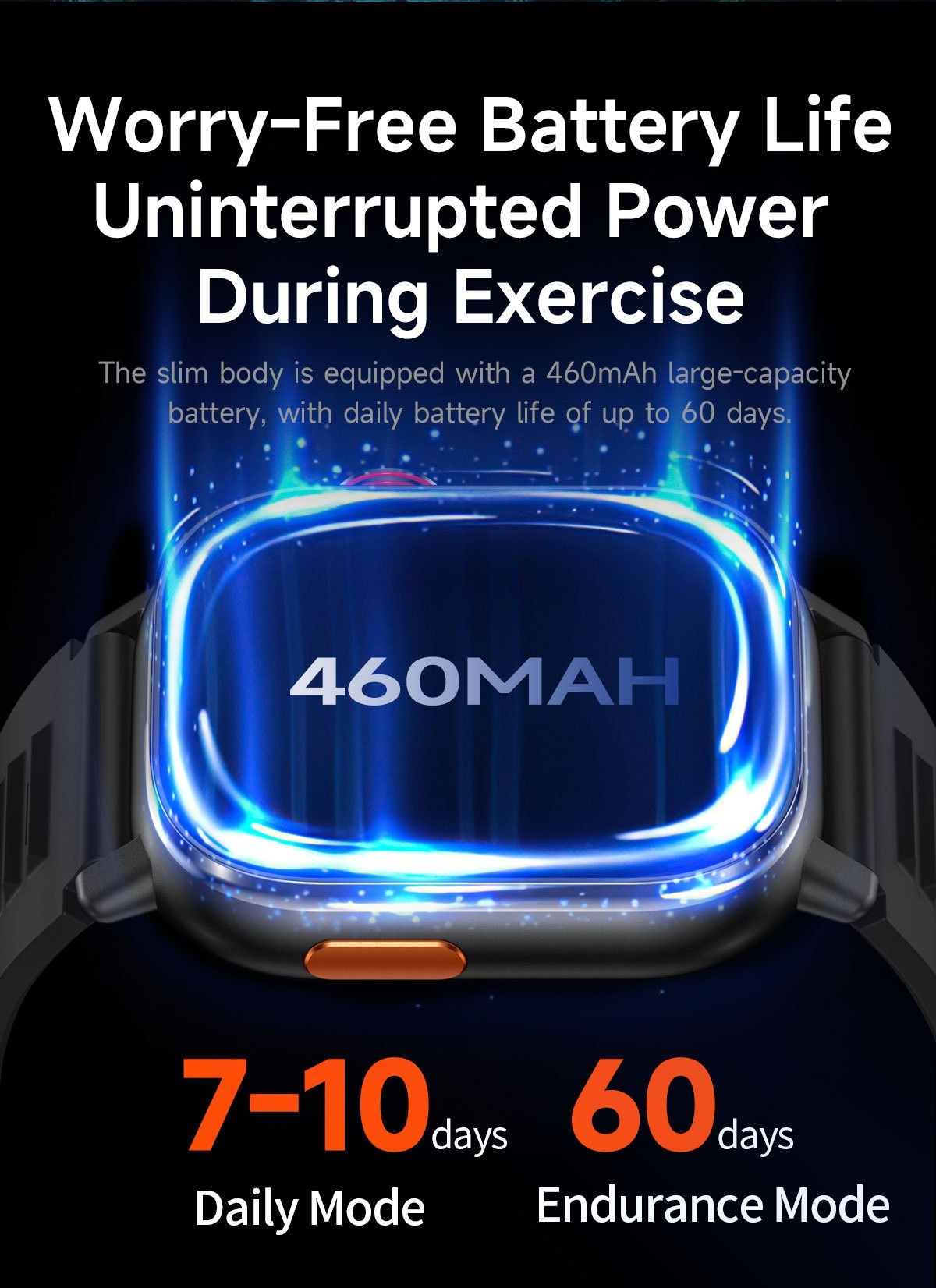 YearPeak 2.01" Smart Watch - Fitness Tracker with GPS, Waterproof, Long Battery