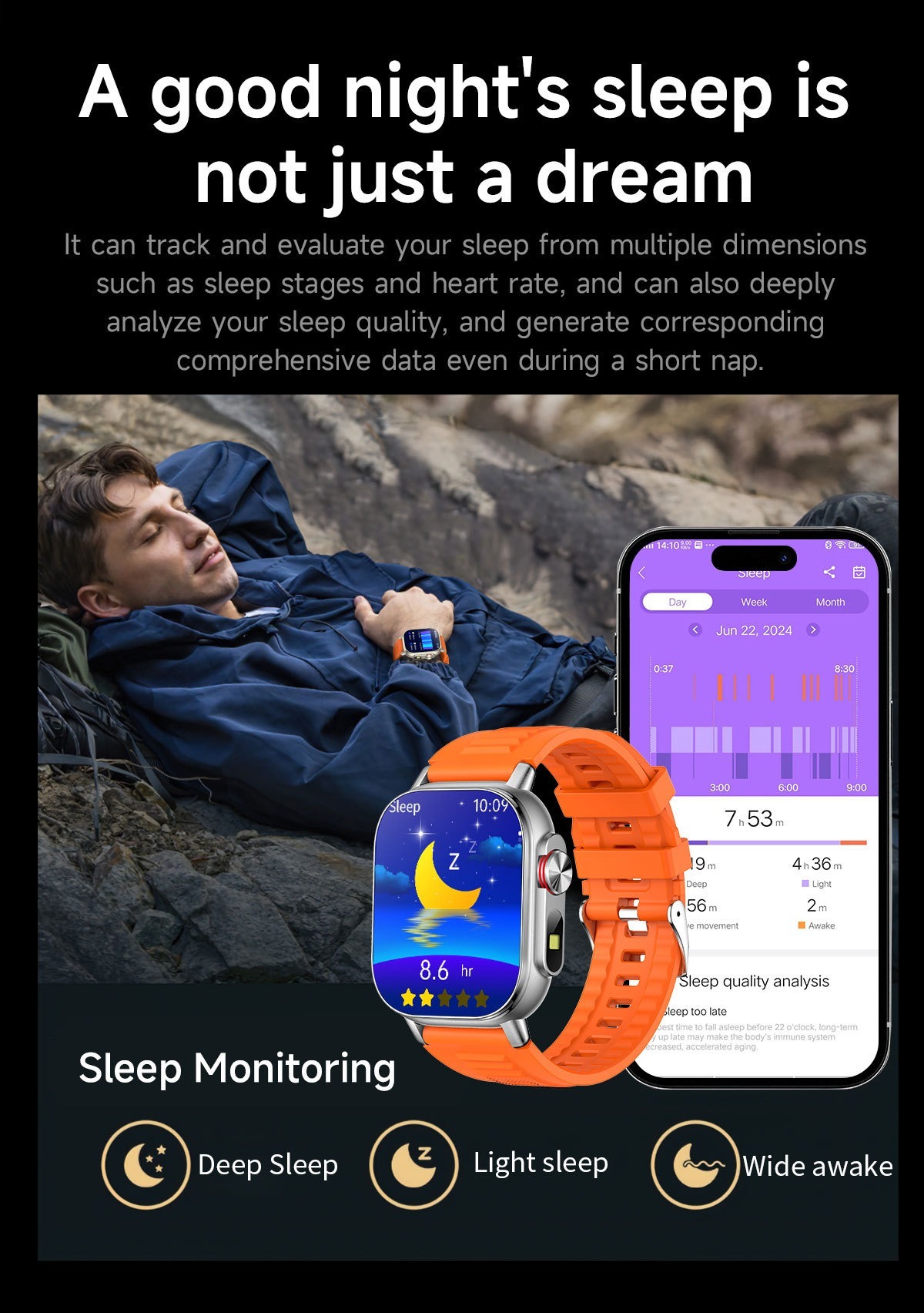 YearPeak 2.01" Smart Watch - Fitness Tracker with GPS, Waterproof, Long Battery
