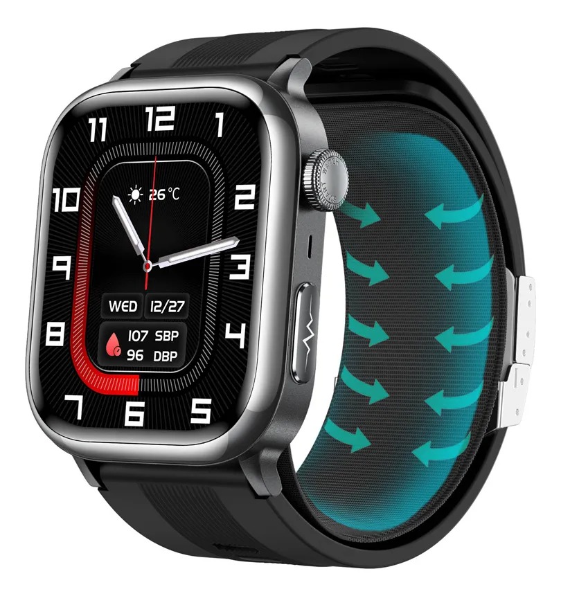 YearPeak Elderly Smartwatch – ECG, Blood Oxygen, Fall Alert, Big Screen for Seniors