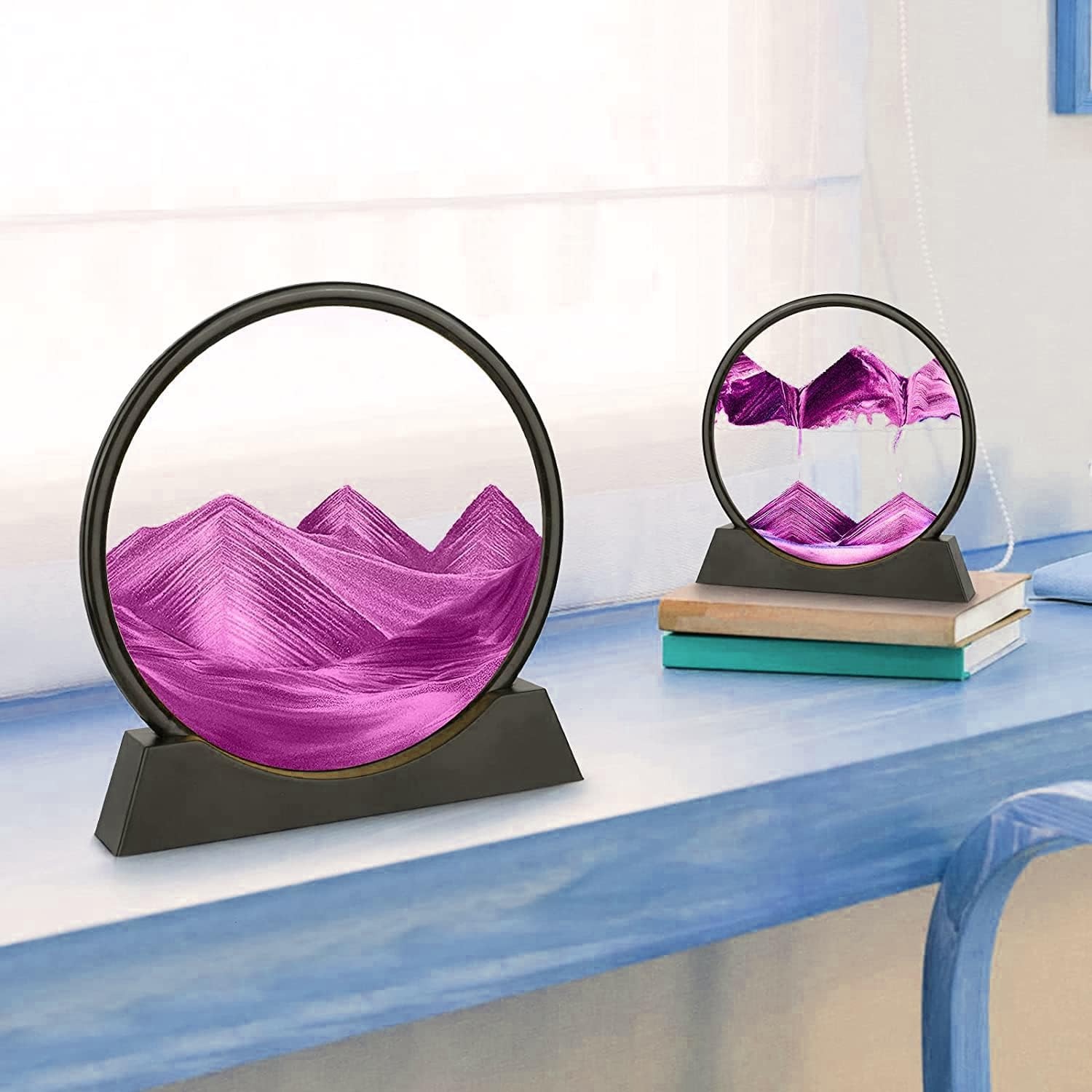 YearPeak Moving Sand Art Frame - Rotating 3D Deep Sea Sandscape Decor