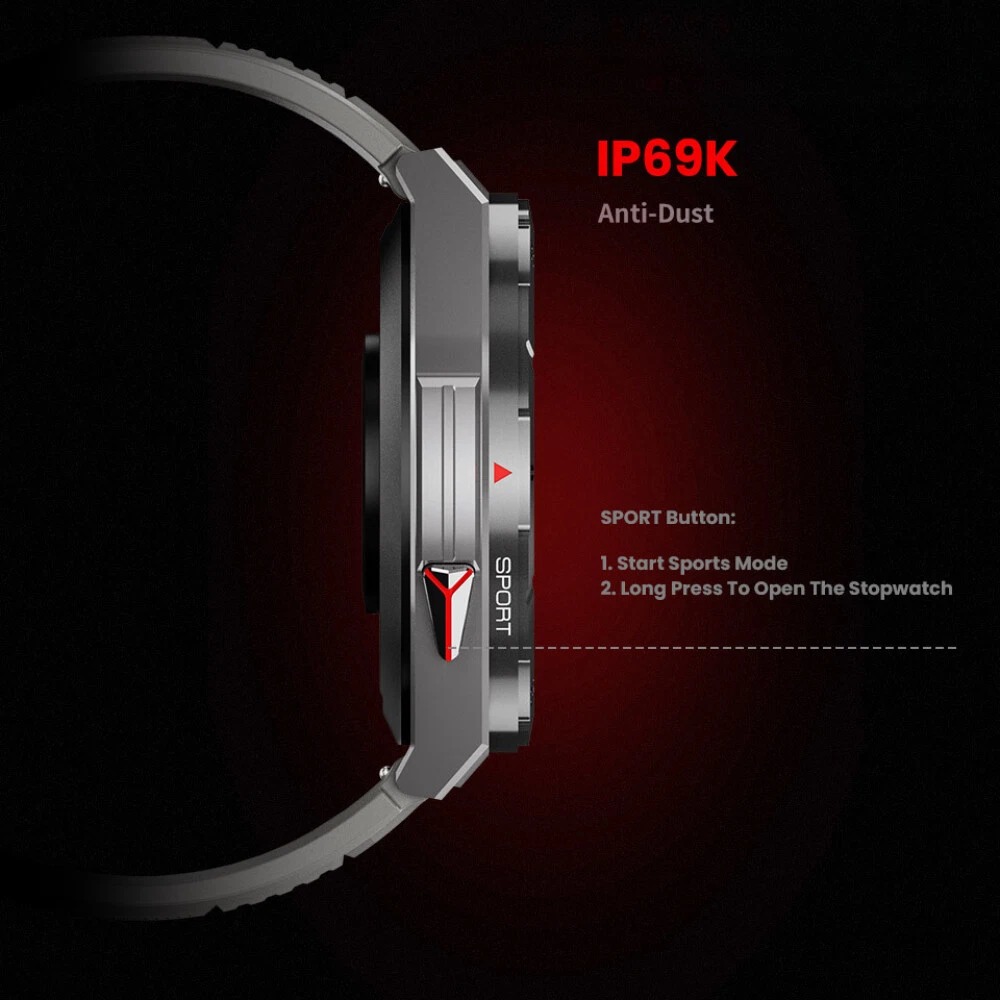 YearPeak Fitness Watch: GPS, AMOLED, Heart Rate  Waterproof Smartwatch