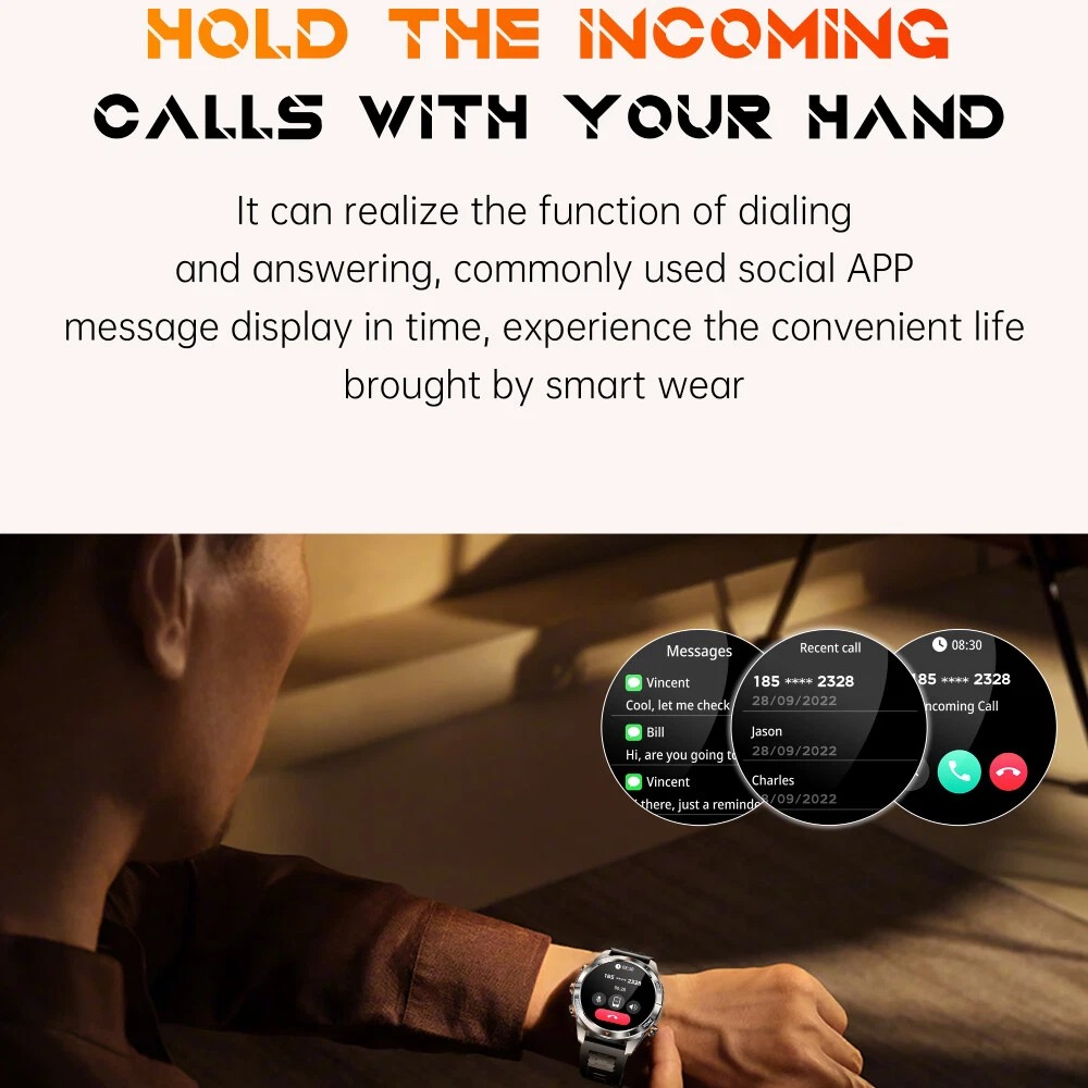 YearPeak KT80 Smartwatch: 1.46" AMOLED, Bluetooth Calls, IP68