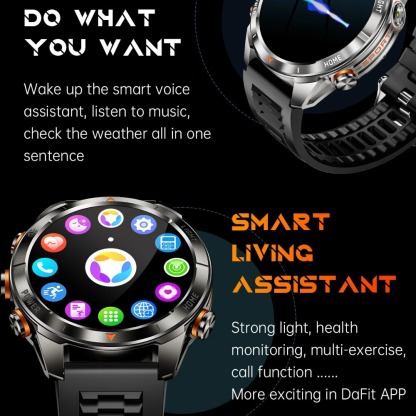 YearPeak KT80 Smartwatch: 1.46" AMOLED, Bluetooth Calls, IP68