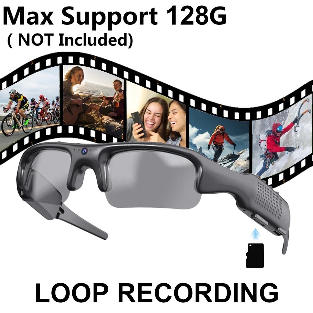 YearPeak camera glasses – 1080P HD Hands-Free Recording Glasses