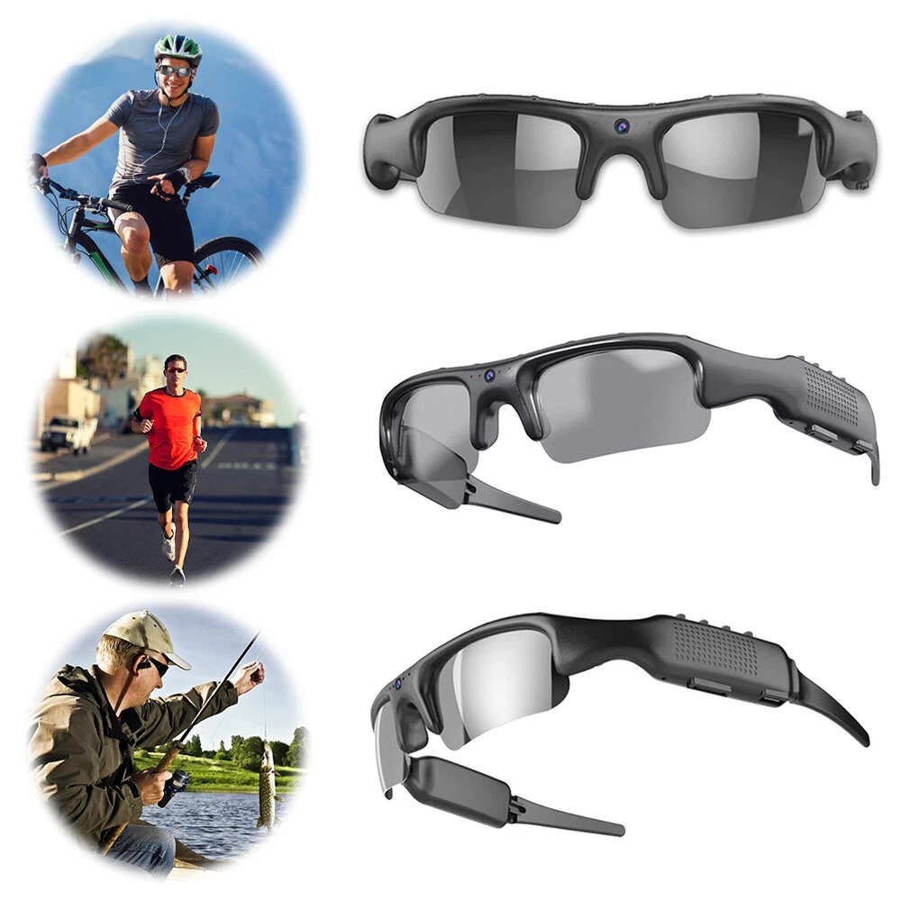 YearPeak HD 1080P WiFi Sports Camera Glasses - Cycling Recording Glasses with Audio, Hands-Free Action Cam