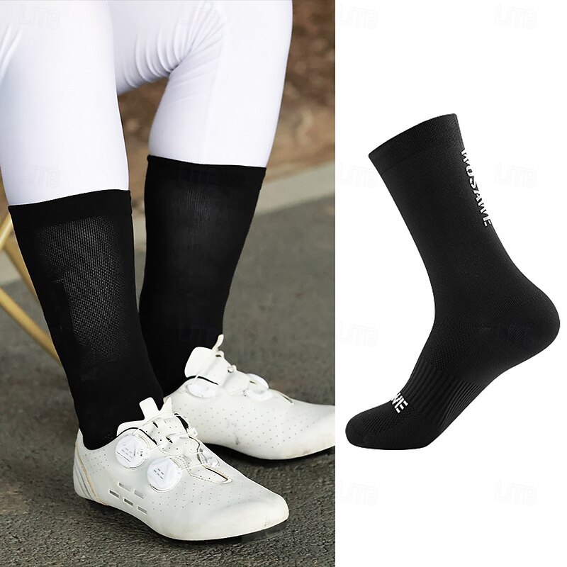 Cycling Best Breathable Crew Bike Socks - Cushioned, Unisex 2-Pack
