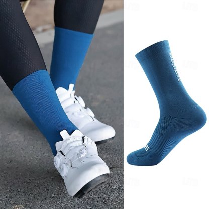 Cycling Best Breathable Crew Bike Socks - Cushioned, Unisex 2-Pack