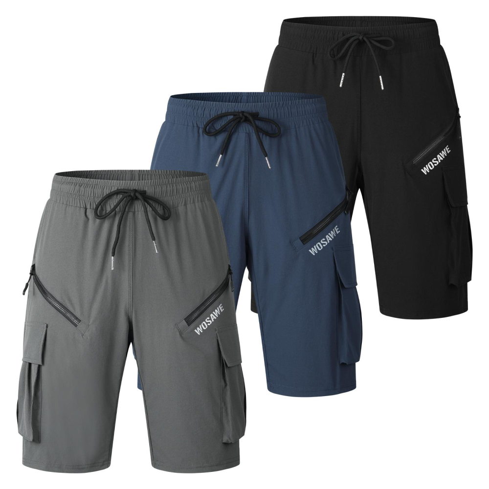 YearPeak Men's Water-Resistant Loose Fit Cycling Shorts – Breathable Mountain Bike Shorts