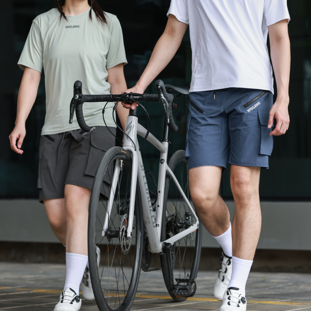 YearPeak Men's Water-Resistant Loose Fit Cycling Shorts – Breathable Mountain Bike Shorts