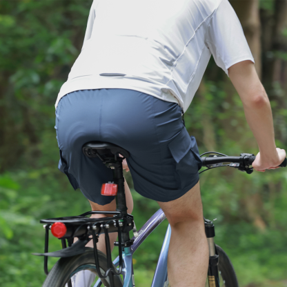 YearPeak Men's Water-Resistant Loose Fit Cycling Shorts – Breathable Mountain Bike Shorts