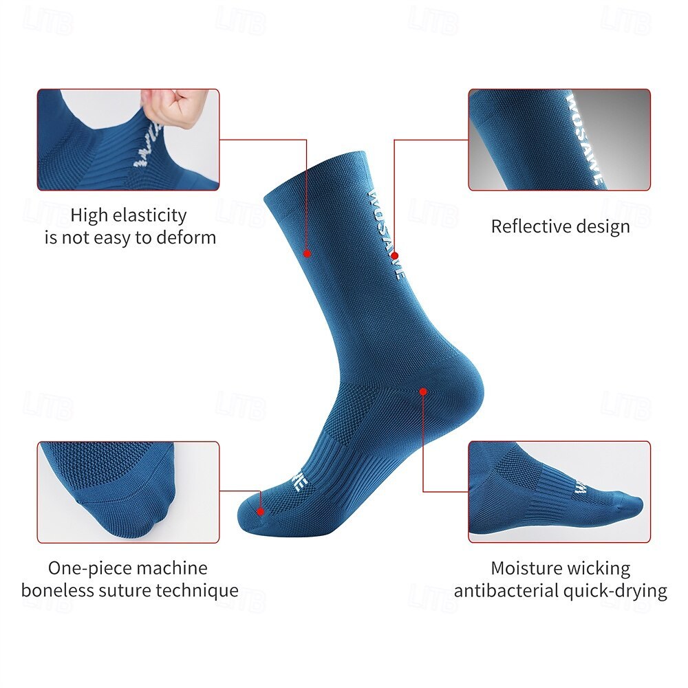 Cycling Best Breathable Crew Bike Socks - Cushioned, Unisex 2-Pack
