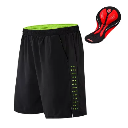 Cycling Best Men's MTB Gel-Padded Shorts with Mesh Liner 