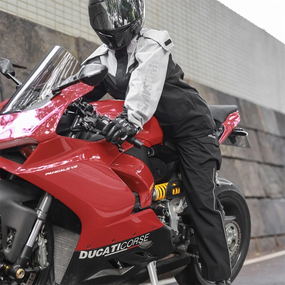 Cycling Best Motorcycle Raincoat - Waterproof, Unisex Rainwear Set