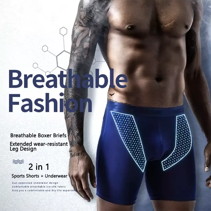 Cycling Best Men's Anti-Chafing Bike Underwear - Moisture-Wicking Sport Shorts