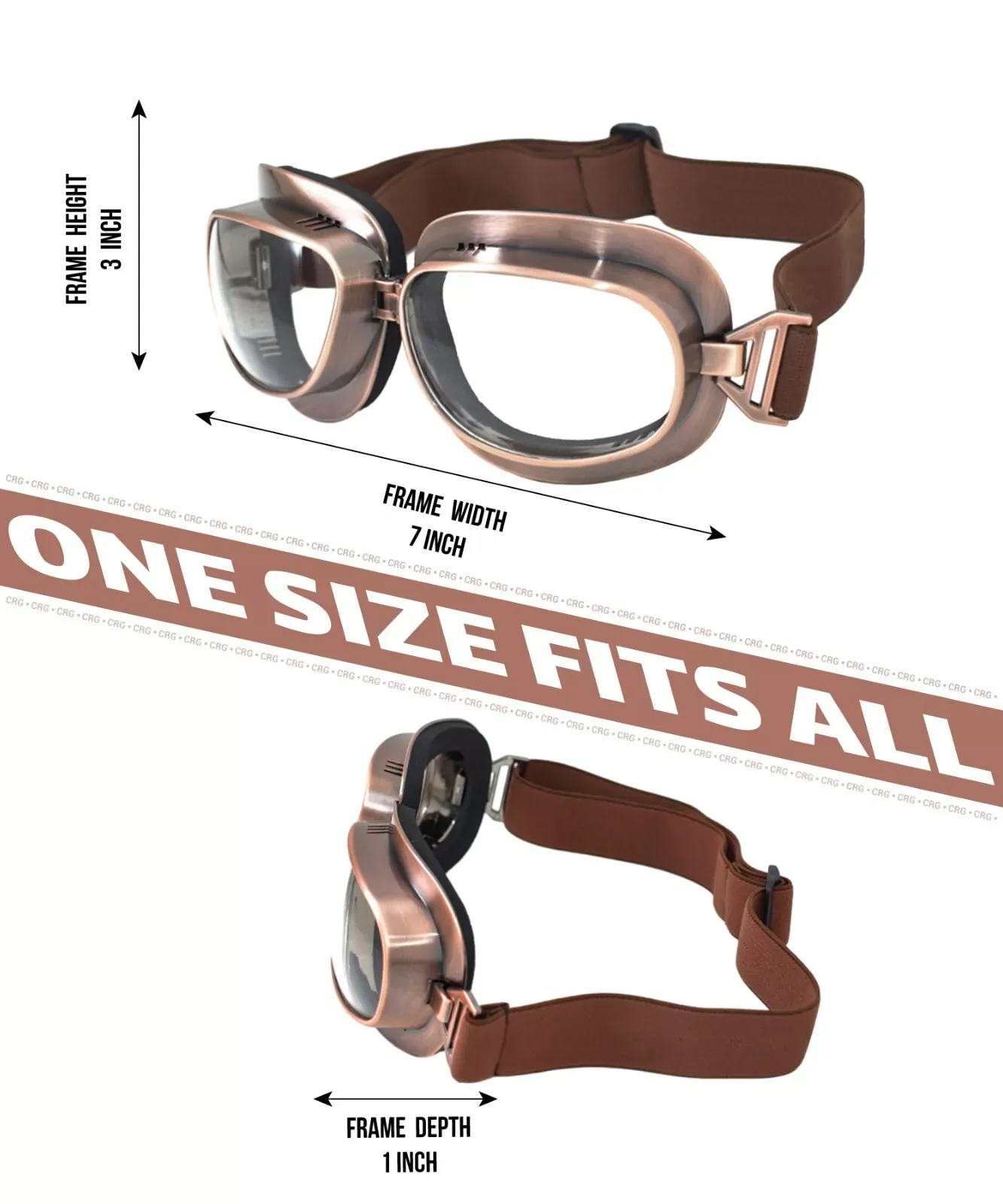 Cycling Best Retro Motorcycle Goggles - Lightweight Vintage Eyewear