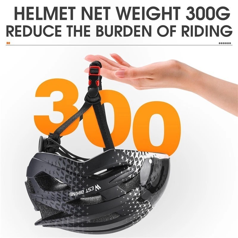 Cycling Best Magnetic Goggles Bike Helmet with LED Light Cycling Gear
