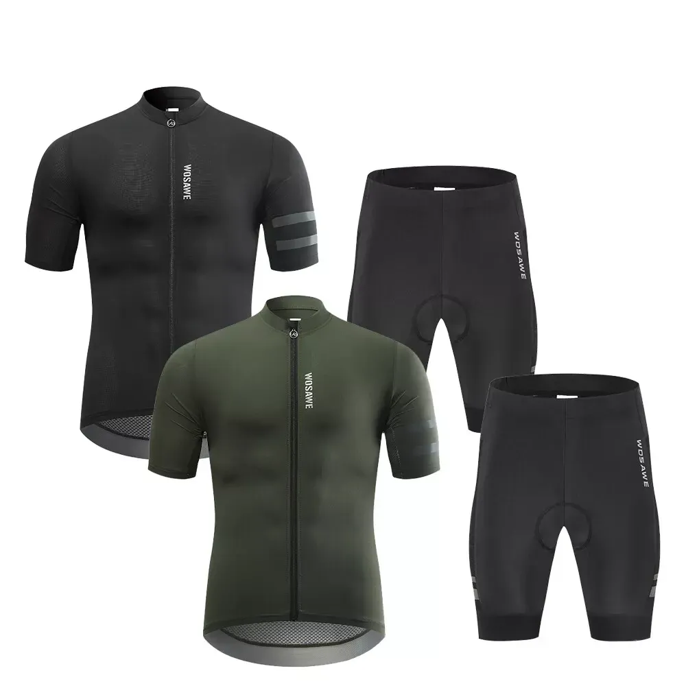 Cycling Best Men's Quick-Dry Cycling Jersey & Padded Shorts Set
